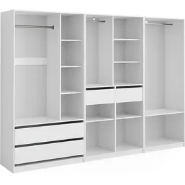 Vicco Kleiderschrank Elmo, Weiß 100 x 200 cm Set mit 3 Teile