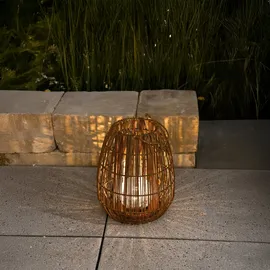 esotec Solarleuchte Rattan 23x28cm inkl. Akku braun