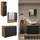 Vicco Badmöbel-Set Irma Eiche Anthrazit 4-teilig Midischrank