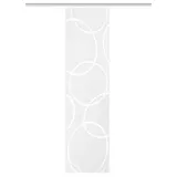 HOME WOHNIDEEN Schiebegardine 84201 PINALE TRANSPARENT, weiß, Jaquard, vers. Größen, Farbe:weiß, Größe:245 x 57 cm, Anzahl:1x