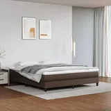 vidaXL Taschenfederkernmatratze Braun 160x200x20 cm Kunstleder