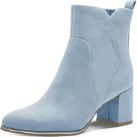 Marco Tozzi Damen Stiefeletten mit Absatz spitz mit Reißverschluss, Blau - 40 EU, - 40 EU