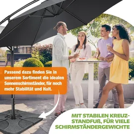 Kesser Ampelschirm Ø 300 cm Grau
