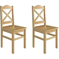 Küchenstuhl Doppelpack Massivholzstuhl Esszimmerstuhl Kiefer 2 Stühle 90.71-20D