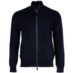 AX ARMANI EXCHANGE Herren Strickjacke - Durchgehender Reißverschluss, Baumwolle Marine L