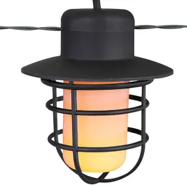 ETC Shop LED Solar Laternen Lichterkette Feuer Effekt Garten Außen Beleuchtung 10x Laterne Deko Lampen