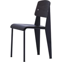 Vitra - Prouvé Standard Stuhl, Eiche dunkel / tiefschwarz (Filzgleiter)