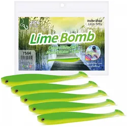 Zander Gummiköder Spinnfischen Jiggen Inzite Shad 12cm 5STK Lime Bomb EINHEITSGRÖSSE