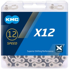 KMC X12 Silver/Black, 12-fach, 1/2"x11/128", 126 Glieder, silber/schwarz
