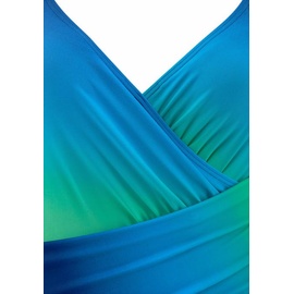 LASCANA Badeanzug, in Wickeloptik mit Shaping-Effekt, blau