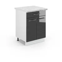 Vicco Schubladenschrank Fame-Line 60 x 82 x 60 cm Schwarz