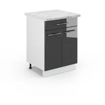 Vicco Schubladenschrank Fame-Line 60 x 82 x 60 cm Schwarz