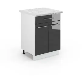 Vicco Schubladenschrank Fame-Line 60 x 82 x 60 cm Schwarz
