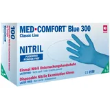 AMPri MED-COMFORT BLUE 300 Lange Nitril-Untersuchungshandschuhe puderfrei, blau
