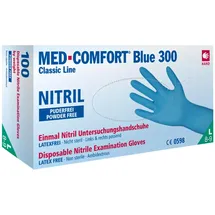 AMPri MED-COMFORT BLUE 300 Lange Nitril-Untersuchungshandschuhe puderfrei, blau