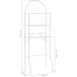 vidaXL Toilettenregal 60 x 33 x 174 cm Weiß