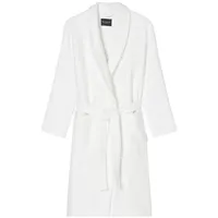 Marc O'Polo Home Herrenbademantel Premium Men, Midilänge, Baumwolle, Schalkragen, Gürtel, aus GOTS-Bio-Baumwolle mit Waffelpiqué & Frottee weiß M