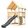 Karibu Kinderspielturm Luis mit Wellenrutsche Anthrazit