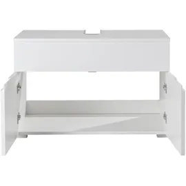 Stella Trading Waschbeckenunterschrank 80 x 54 x 46 cm weiß hochglanz