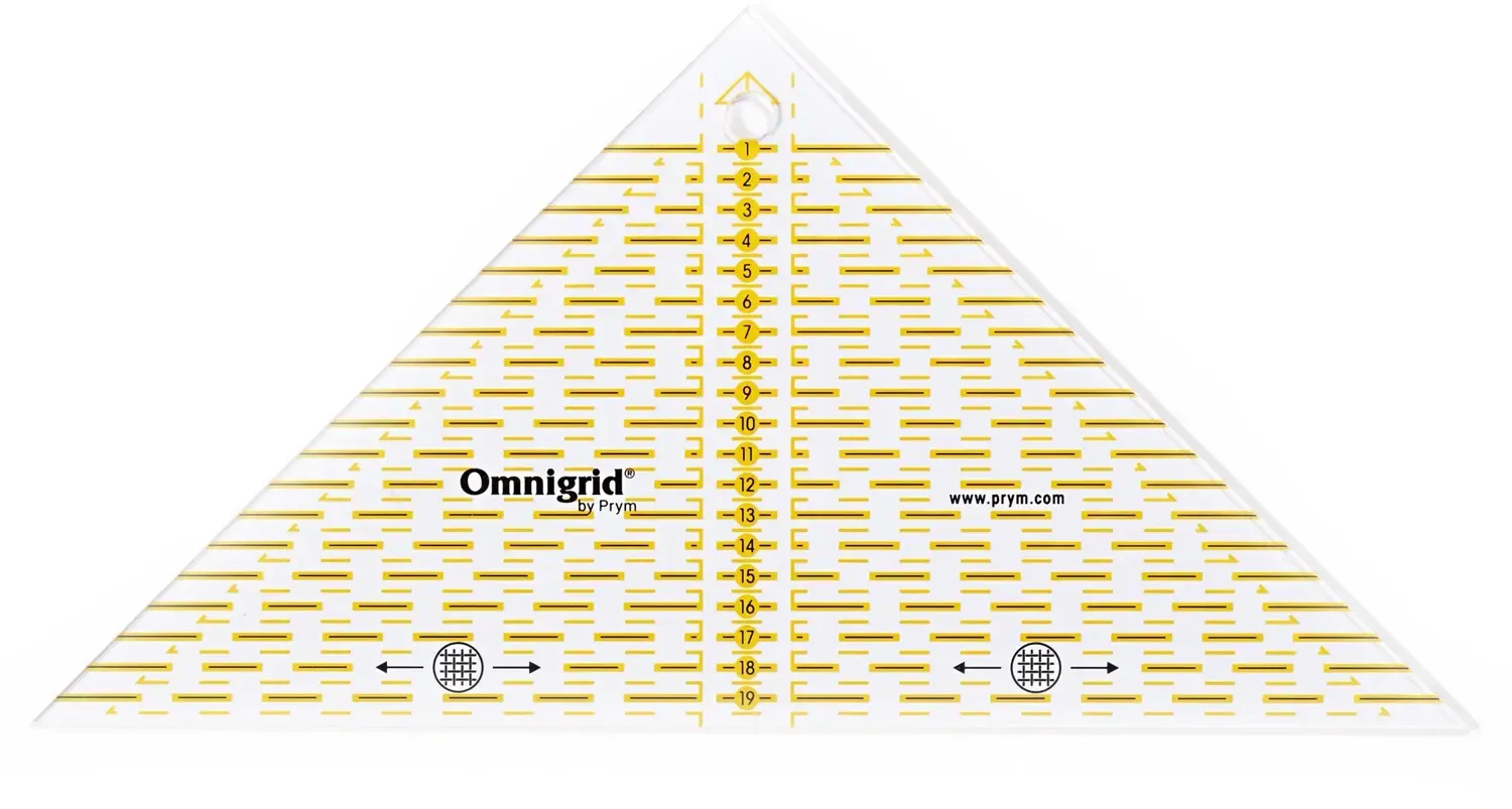 PRYM Omnigrid Flottes Dreieck für 1/4 Quadrat-Dreiecke 8 inch