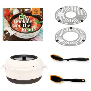 RoadBaker All Inclusive Set - 6-teilig | Campingbackofen | Backgitter | mobiler Backofen | Servierlöffel | Kochlöffel | Backblech