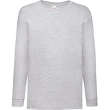 Fruit of the Loom KIDS VALUEWEIGHT LONG SLEEVE T - Kinder langarm Shirt mit Rundhalsausschnitt, graumeliert, 128