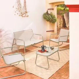 sweeek Gartenlounge-Set 4-tlg. Khaki