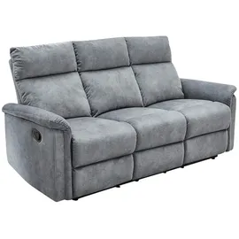 luma-home schönes für dein zuhause luma-home 3-Sitzer-Relaxsofa, Hellgrau, Textil, Füllung: Taschenfederkern, einzeln stellbar,Rechteckig, 180x100x90 cm, Wohnzimmer, Sofas & Couches, Sofas, 3-Sitzer Sofas
