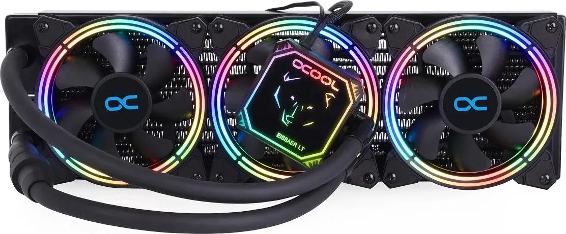 Alphacool Eisbaer Aurora LT360 CPU Digital RGB Komplett-Wasserkühlung, CPU Wasserkühler, Schwarz