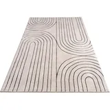 Paco Home Kurzflorteppich, Grau, Textil, Rechteckig, 160x230 cm, strapazierfähig, für Fußbodenheizung geeignet, Teppiche & Böden, Teppiche