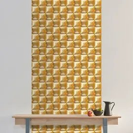 Queence Vinyltapete Leticia 90x300 cm 0,9 m2 gold 34193