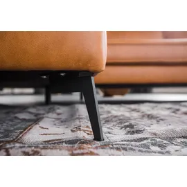 KAWOLA Sofa BLOOM Recamiere links Leder cognac - Braun