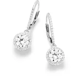 Smart Jewel Paar Ohrhaken SMART JEWEL "elegant mit Brisur, Silber 925", weiß, Ohrringe, Damen, Silber 925 (Sterlingsilber)