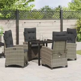 vidaXL Garten Essgruppe 5-tlg. Grau