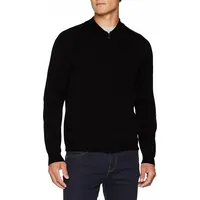 Maerz Muenchen Strickjacke aus Schurwolle mit kleinem Stehkragen, Black, 52