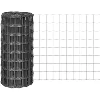 vidaXL Eurozaun Stahl 10 x 0,8 m grau