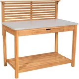 Mr. Deko Pflanztisch Hampton Teak mit Schublade