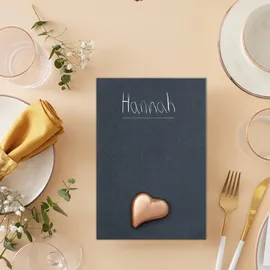 Relaxdays Schieferplatte 6er Set, 30 x 20 cm, Servieren von Käse & Desserts, Servierplatte zum Beschriften, anthrazit