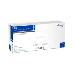 MaiMed® nitril ST PF Einmalhandschuhe, Nitril 74244 , 1 Karton = 10 Packungen à 50 Stück, Größe L