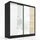 A&J MöbelLand Schwebetürenschrank SOLO 200 x 215 x 59,5 cm Schwarz/Weiß