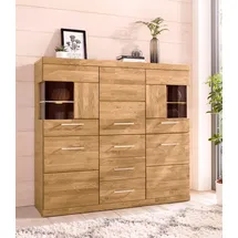 OTTO home Highboard Ribe 125 x 115 x 35 cm Braun