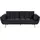 Beliani Schlafsofa 3-Sitzer ASBY Samtstoff Schwarz