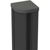 GROJA Zaunpfosten 9 x 9 x 240 cm Anthrazit/Aluminium