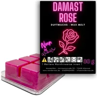 WonderWax Duftwachs WonderWax® Neon Duftwachs 6 Würfel, (Damastrose), Duftrichtung: Damastrose