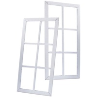 Spetebo - Deko Fensterrahmen shabby weiß - 2er Set
