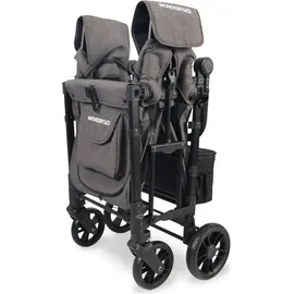 wonderfold Bollerwagen Kinderwagen Elite Double Gray - grau - Grau