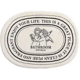 Wokii Schwarz-weiße Badezimmerteppiche, weich, saugfähig, niedlich, Badematte für Badezimmerboden, maschinenwaschbar, rutschfest, Badteppich für Dusche, WC, Badewanne, Badezimmer-Dekoration,