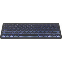 Gembird Kabellose Slimline RGB Tastatur schwarz, Bluetooth, DE (KB-BTRGB-01-DE)