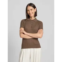 Tommy Hilfiger Regular Fit Strickshirt mit Zopfmuster, Hellbraun, XXL