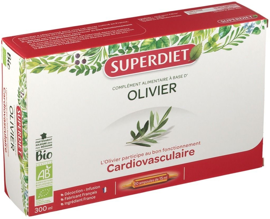 SUPERDIET Olivier Bio Cardiovasculaire Ampoule 20 pc(s) ampoule(s) buvable(s)